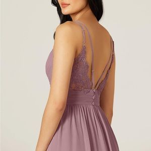 AZAZIE BLAKE
A-Line Lace Chiffon Floor-Length Dress Dusty Rose